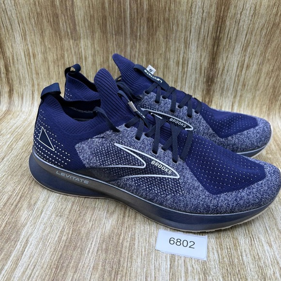 Brooks Levitate 5 Stealth Fit Men's Size 12.5 Running Shoes Sneakers Blue Gray - Picture 10 of 10